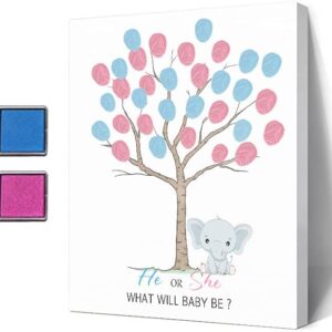 Elephant Baby Shower Fingerprint Tree, Funny Baby Shower Guest Book Party Game, Baby Shower Party GuestBook Ideas, Gender Reveal Keepsake, Special