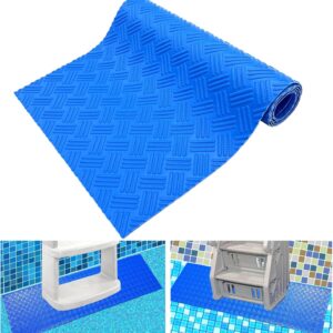 wimming Pool Ladder Mat - Protective Pool Ladder Pad Step Mat with Non-Slip Texture, Blue Medium Pool Step Mat, 36 inch X 9 inch
